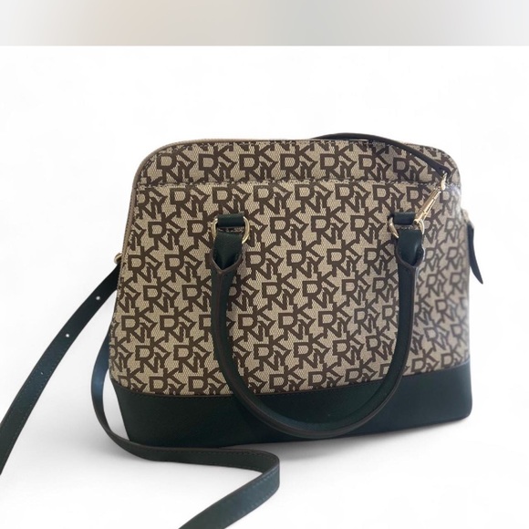 DKNY Donna Karen New York Bryant Signature Logo Dome Satchel NWOT - Picture 3 of 8